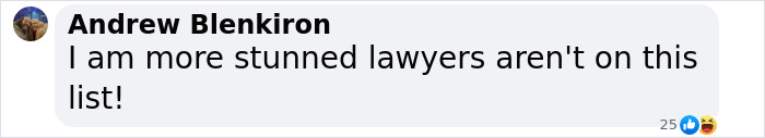 Comment questioning why lawyers aren't among professions with more cheaters. Comment questioning why lawyers aren't among professions with more cheaters.