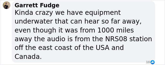 Garrett Fudge comments on underwater equipment detecting 1000 miles away audio related to Titan Sub. Garrett Fudge comments on underwater equipment detecting 1000 miles away audio related to Titan Sub.