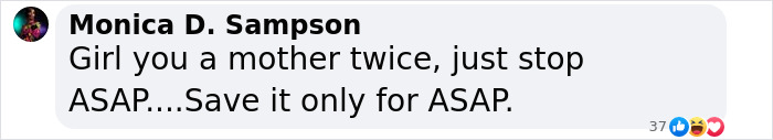 Comment on Rihanna's lingerie post, mentioning her as a mother and suggesting restraint. Comment on Rihanna's lingerie post, mentioning her as a mother and suggesting restraint.