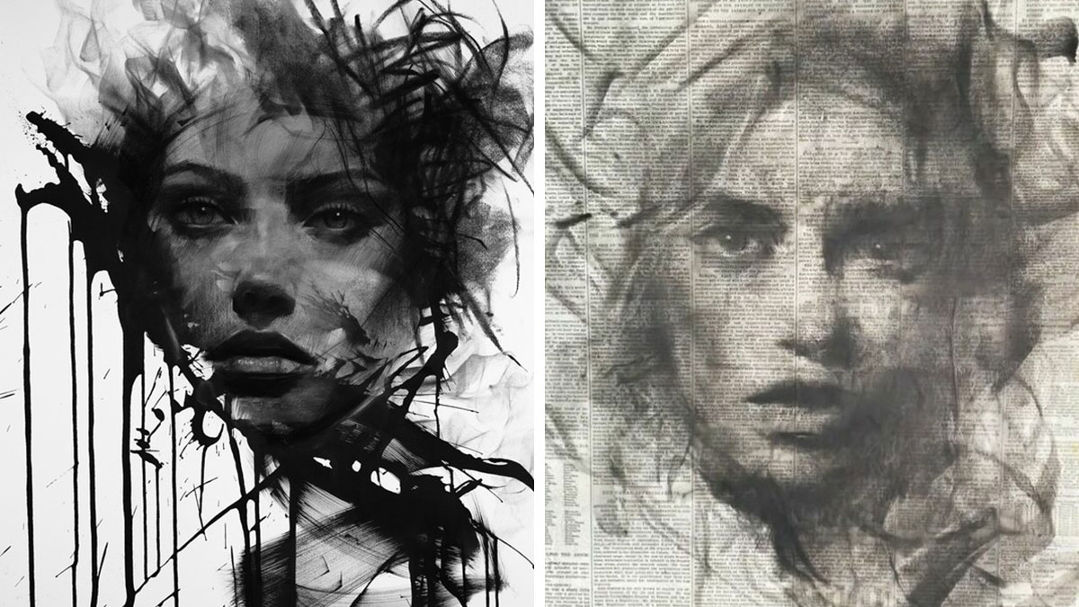 This Artist Captivates Audiences With His Visually Impactful Portraits Drawn Solely With Charcoal (44 Pics)