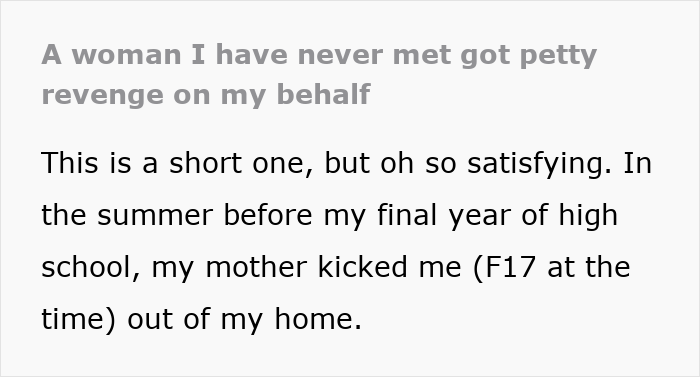 Text about a teen's experience with a difficult mother, involving a stranger's revenge. Text about a teen's experience with a difficult mother, involving a stranger's revenge.