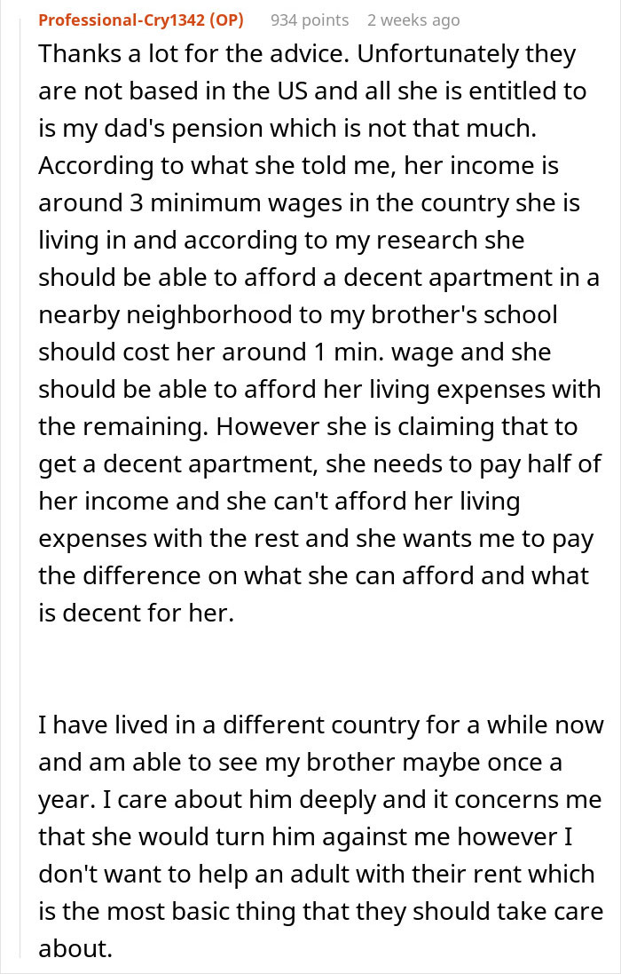 Text conversation about dad’s ex-wife asking daughter for rent help, daughter declines. Text conversation about dad’s ex-wife asking daughter for rent help, daughter declines.