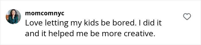 Comment on parenting, discussing raising entitlement-free kids through allowing boredom. Comment on parenting, discussing raising entitlement-free kids through allowing boredom.