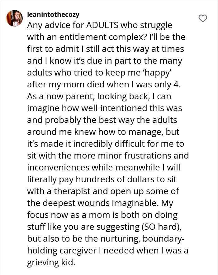 Text from a parenting expert on managing entitlement and frustration in adults and children. Text from a parenting expert on managing entitlement and frustration in adults and children.