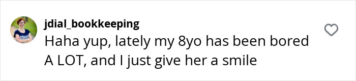 Comment about an 8-year-old being bored, smiling response supports frustration-infused parenting to prevent entitlement. Comment about an 8-year-old being bored, smiling response supports frustration-infused parenting to prevent entitlement.