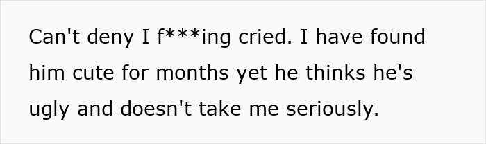 Text sharing feelings about confessing love to Zoomer friend, expressing sadness over rejection and self-image issues. Text sharing feelings about confessing love to Zoomer friend, expressing sadness over rejection and self-image issues.