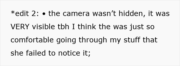 Text about visible camera used as evidence of stealing. Text about visible camera used as evidence of stealing.