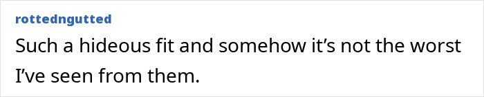 Text comment says Balenciaga outfit is hideous; not the worst they've seen. Text comment says Balenciaga outfit is hideous; not the worst they've seen.