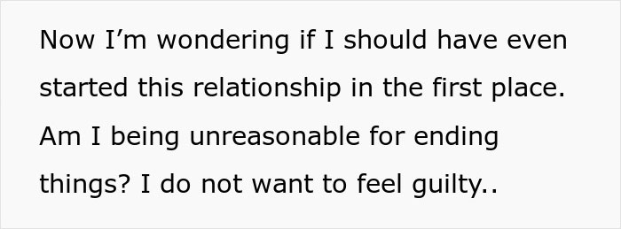 Text expressing doubt about starting a relationship and feeling uncertain after ending it. Text expressing doubt about starting a relationship and feeling uncertain after ending it.