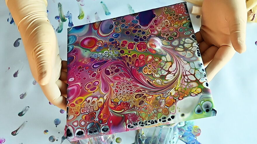 Fluid Art Fusion: Invisible Sandwich Pour With A Marble Roll! 🎭🎨 Easy Beginners Technique Fluid Art Fusion: Invisible Sandwich Pour With A Marble Roll! 🎭🎨 Easy Beginners Technique