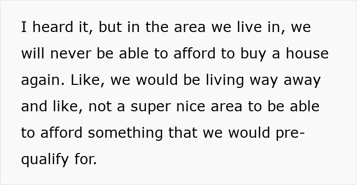 Text describes reasons for moving to a blue state, highlighting housing affordability issues. Text describes reasons for moving to a blue state, highlighting housing affordability issues.