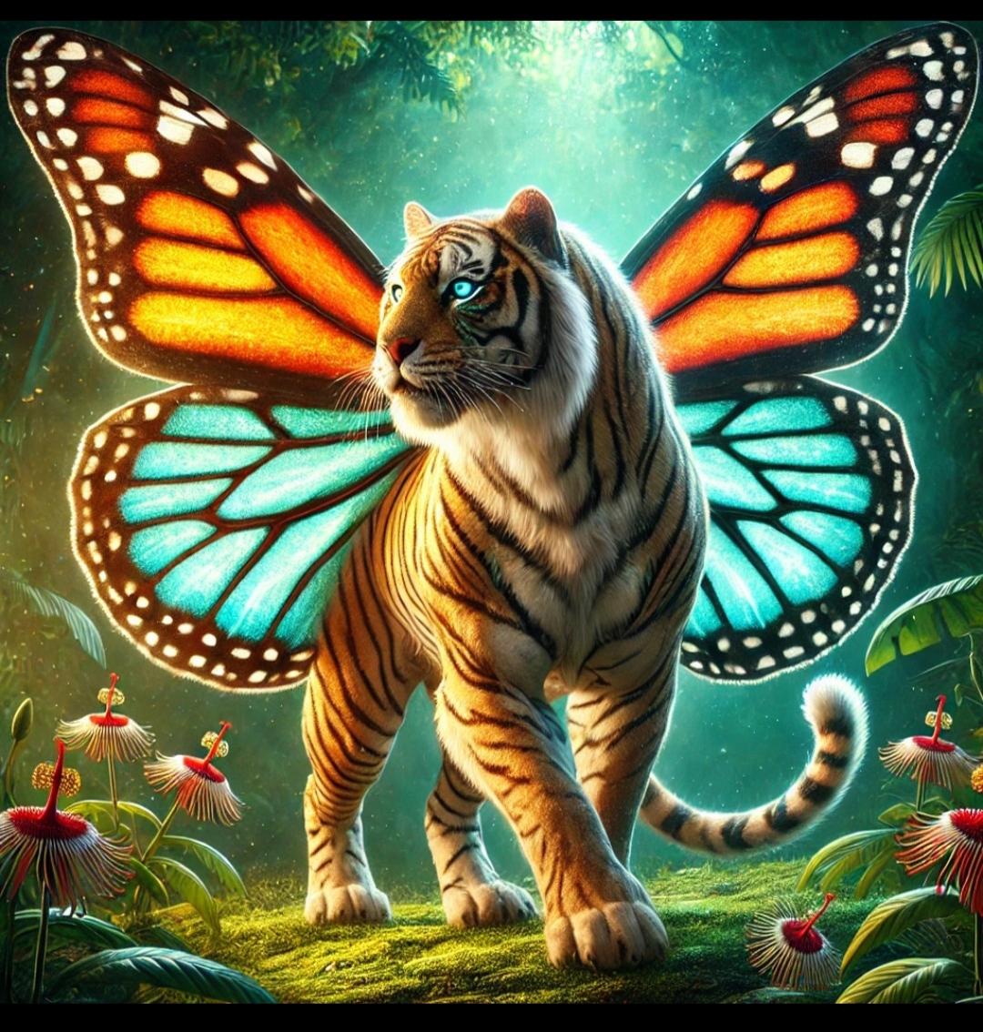 “The Majestic Tigerfly: Guardian Of The Enchanted Forest”