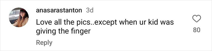Comment on Chris Hemsworth's photo sparks outrage, referencing his son's inappropriate gesture. Comment on Chris Hemsworth's photo sparks outrage, referencing his son's inappropriate gesture.