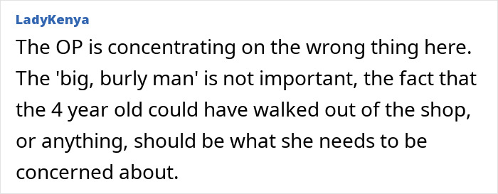Text discussing focus on child in supermarket disappearance narrative. Text discussing focus on child in supermarket disappearance narrative.