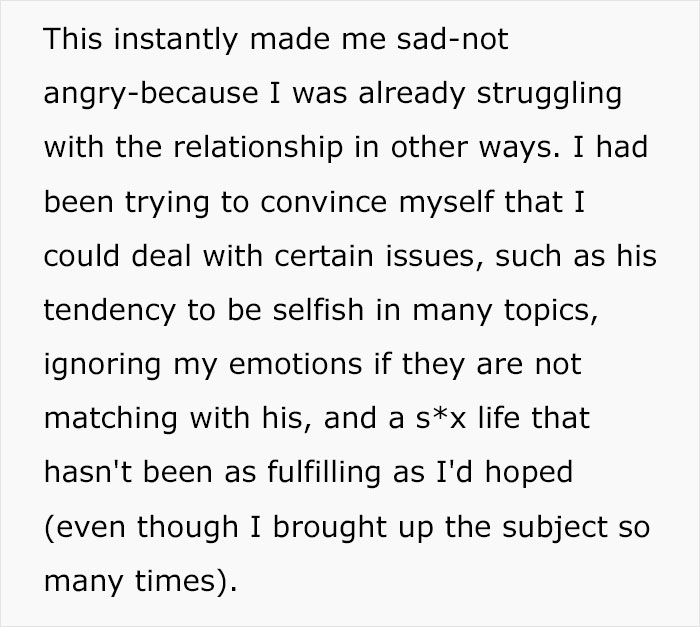 Text about relationship struggles and emotional issues, mentioning a partner's selfish tendencies and unfulfilled expectations. Text about relationship struggles and emotional issues, mentioning a partner's selfish tendencies and unfulfilled expectations.