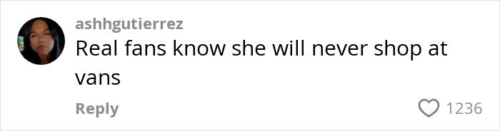 Comment about Billie Eilish look-alike's store preference with 1236 likes. Comment about Billie Eilish look-alike's store preference with 1236 likes.