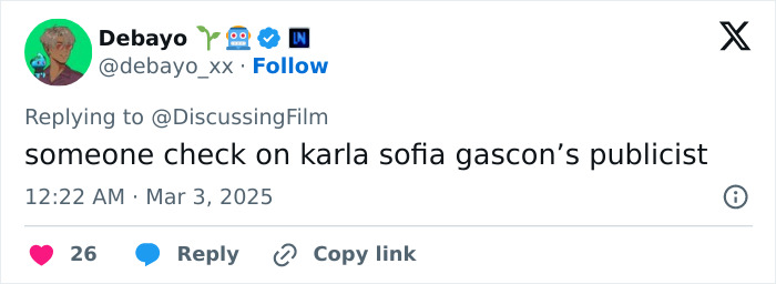 Tweet responding to Conan O'Brien's controversial jokes, referencing a publicist. Tweet responding to Conan O'Brien's controversial jokes, referencing a publicist.
