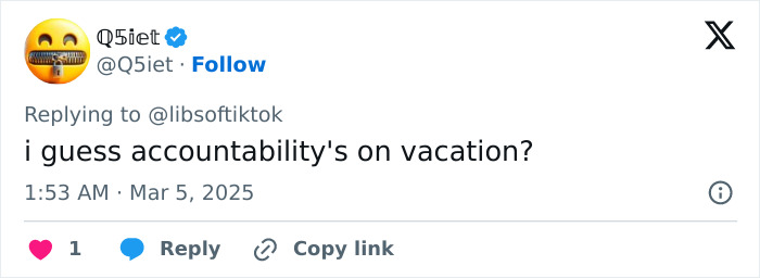 Tweet questioning accountability after teen's crime following fatal crash. Tweet questioning accountability after teen's crime following fatal crash.