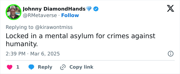 Tweet by Johnny DiamondHands expressing anger about crimes against humanity. Tweet by Johnny DiamondHands expressing anger about crimes against humanity.