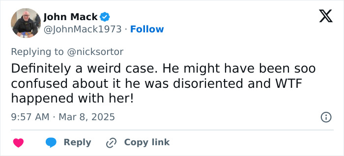 Tweet discussing Gene Hackman possibly being unaware of wife's passing. Tweet discussing Gene Hackman possibly being unaware of wife's passing.