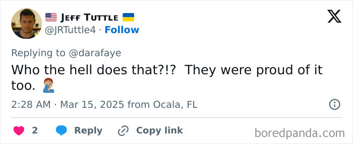 Tweet criticizing police officer for forcing daughter to stand in freezing cold with sign. Tweet criticizing police officer for forcing daughter to stand in freezing cold with sign.