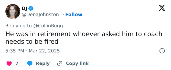 Tweet regarding high school basketball coach's controversial firing after pulling a girl's hair. Tweet regarding high school basketball coach's controversial firing after pulling a girl's hair.