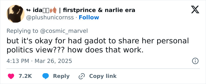 Twitter reply discussing Rachel Zegler's involvement in 'Snow White' performance with a comparison to political views. Twitter reply discussing Rachel Zegler's involvement in 'Snow White' performance with a comparison to political views.