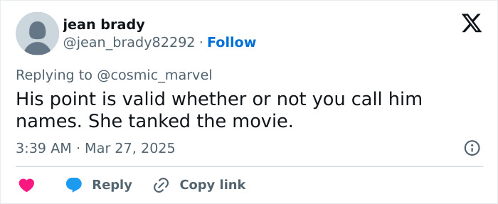 A tweet blames Rachel Zegler for 'Snow White' movie's poor performance, claiming her actions affected its success. A tweet blames Rachel Zegler for 'Snow White' movie's poor performance, claiming her actions affected its success.