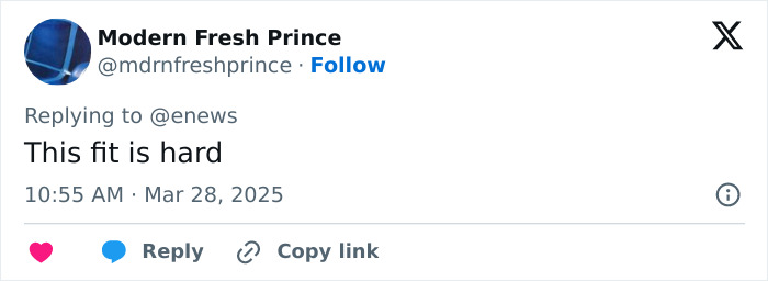 A tweet about JoJo Siwa's shaved rainbow head by Modern Fresh Prince, saying "This fit is hard. A tweet about JoJo Siwa's shaved rainbow head by Modern Fresh Prince, saying "This fit is hard.