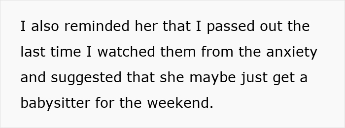 Text regarding babysitting stress and anxiety, suggesting hiring a babysitter. Text regarding babysitting stress and anxiety, suggesting hiring a babysitter.