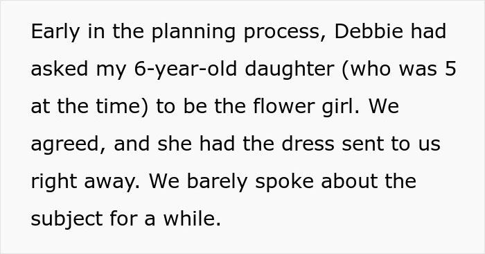Text discusses skipping friend's wedding due to planning issues. Text discusses skipping friend's wedding due to planning issues.