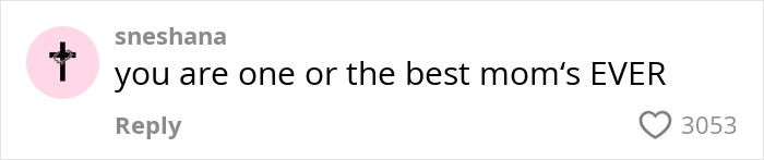 Comment praising mom's support in her daughter's 5k runs, highlighting her dedication. Comment praising mom's support in her daughter's 5k runs, highlighting her dedication.