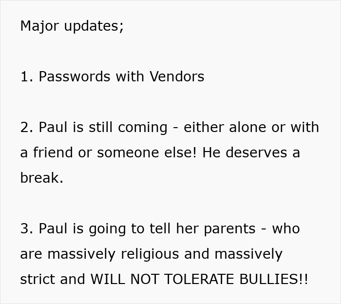 Notes on wedding updates, including guest issues and family reactions, related to engagement controversy. Notes on wedding updates, including guest issues and family reactions, related to engagement controversy.