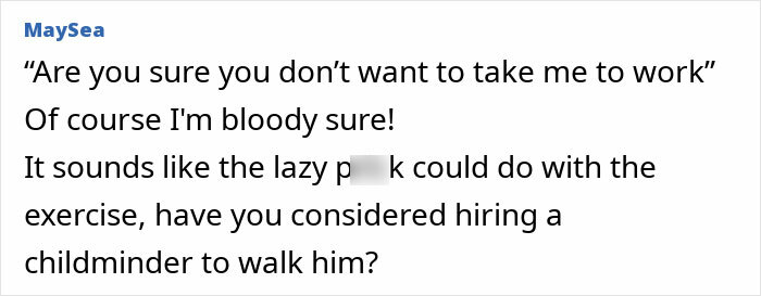 Text exchange about a husband's request for rides, questioning respect for denying the demand expressed in a humorous tone. Text exchange about a husband's request for rides, questioning respect for denying the demand expressed in a humorous tone.