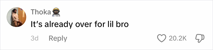Comment discussing parenting from a post on "Big Boys Don’t Cry," with 20.2K likes. Comment discussing parenting from a post on "Big Boys Don’t Cry," with 20.2K likes.