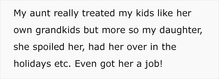 Quote about an aunt treating her niece like family, highlighting their close bond and generosity. Quote about an aunt treating her niece like family, highlighting their close bond and generosity.