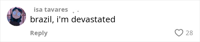 Comment from user expressing feeling devastated amid controversial interviews. Comment from user expressing feeling devastated amid controversial interviews.
