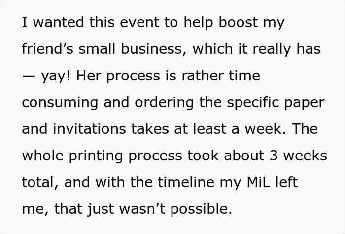 Text about challenges and time constraints in ordering wedding invitations. Text about challenges and time constraints in ordering wedding invitations.