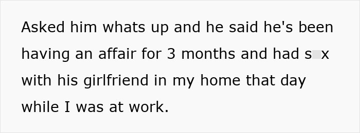 Text message revealing apartment used for cheating affair, causing dilemma about exposing it. Text message revealing apartment used for cheating affair, causing dilemma about exposing it.