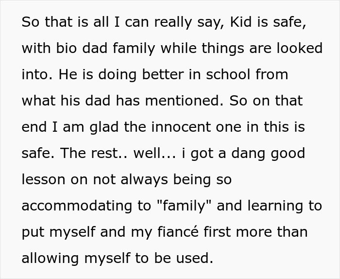 Text discussing decisions about prioritizing self and fiancé over family expectations. Text discussing decisions about prioritizing self and fiancé over family expectations.