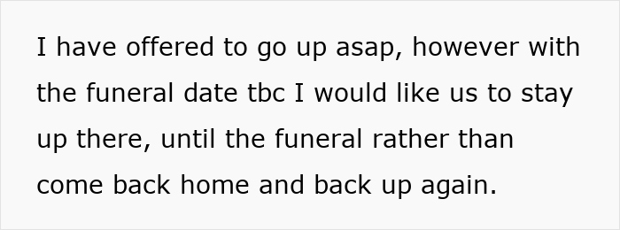 Text exchange discussing attending mother-in-law's funeral while prioritizing baby's health. Text exchange discussing attending mother-in-law's funeral while prioritizing baby's health.