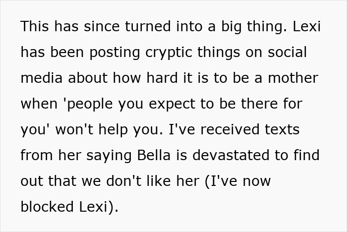 Text conversation about a woman posting cryptic messages regarding motherhood challenges and feeling unsupported. Text conversation about a woman posting cryptic messages regarding motherhood challenges and feeling unsupported.