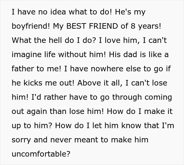 Emotional plea about boyfriend fearing breakup over revealing burn scars. Emotional plea about boyfriend fearing breakup over revealing burn scars.