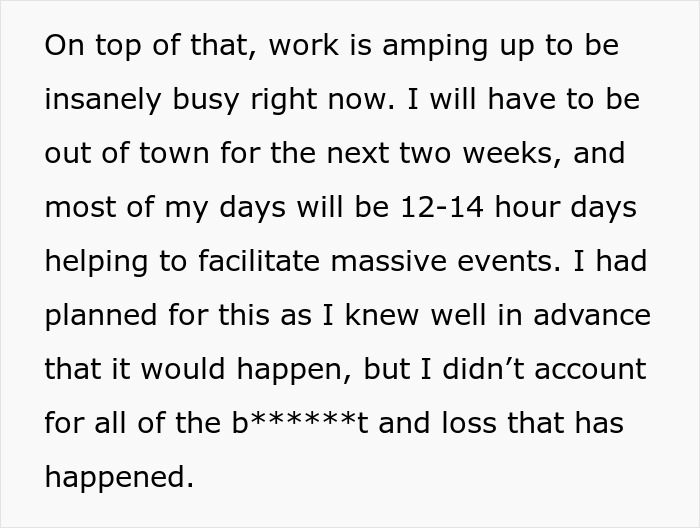 Text ranting about busy work schedule, challenges, and time away from home, related to mil-expectations wedding invitations. Text ranting about busy work schedule, challenges, and time away from home, related to mil-expectations wedding invitations.