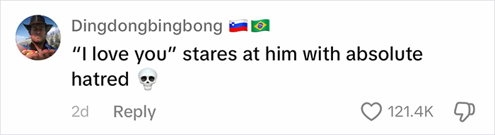 Comment on parenting: "I love you" with sarcastic tone, expressing disdain. Comment on parenting: "I love you" with sarcastic tone, expressing disdain.