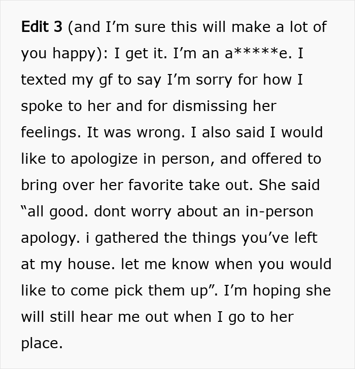 Man Tries To Get His GF Back After Internet Convinces Him He&rsquo;s Wrong, He Makes It Worse