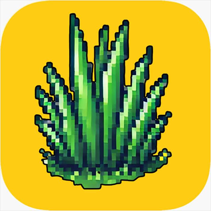 Pixelated grass icon on a yellow background representing a controversial app. Pixelated grass icon on a yellow background representing a controversial app.