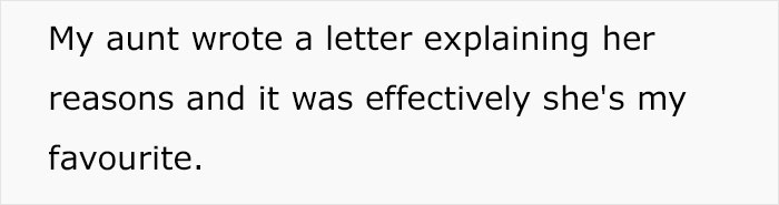 Text about an aunt favoring her niece in a letter, linked to a massive fortune and family conflict. Text about an aunt favoring her niece in a letter, linked to a massive fortune and family conflict.