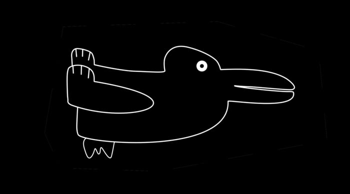 Optical illusion featuring a dual image that resembles both a bird and a rabbit.