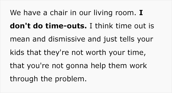 Text on parenting approach against time-outs, emphasizing a gentle parenting method. Text on parenting approach against time-outs, emphasizing a gentle parenting method.